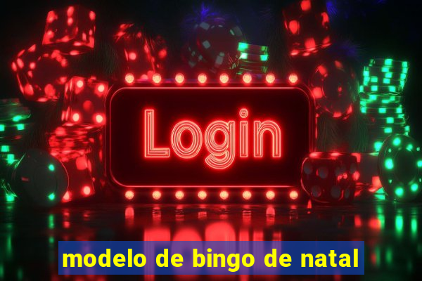 modelo de bingo de natal